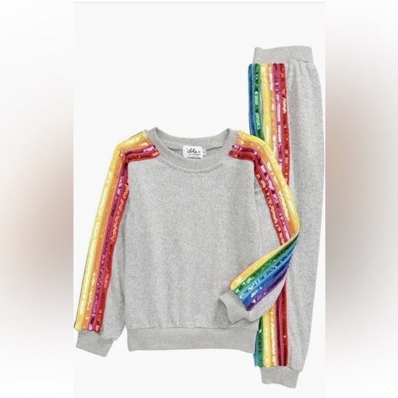 Lola + The Boys Other - Lola + The Boys Sequin Rainbow Tracksuit